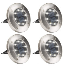 8LED Luz de disco solar de paisaje impermeable al aire libre caliente